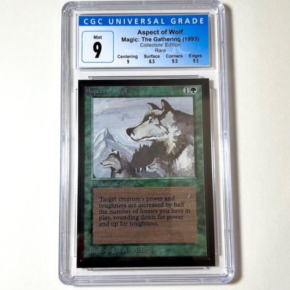 ASPECT OF WOLF MTG 1993 Collectors' Edition Rare CGC 9 Mint  Magic The Gathering - Picture 1 of 6